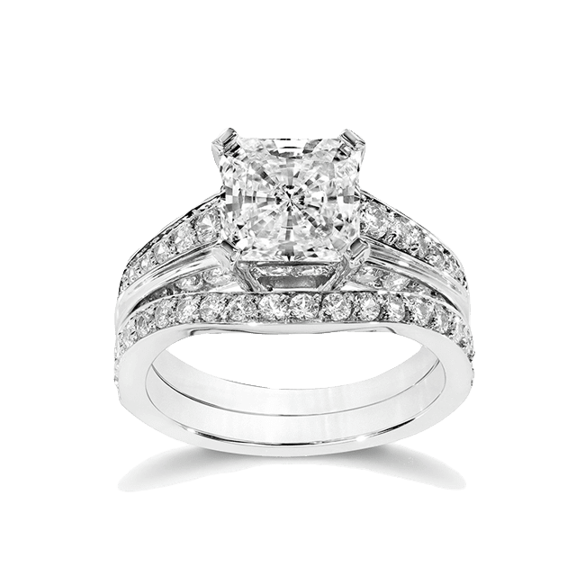 Princess Cut 2.0 Carat, 14K Wedding Ring Set