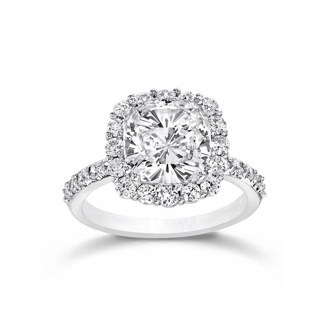 Cushion Cut 3.5 Ct. 14K Ring