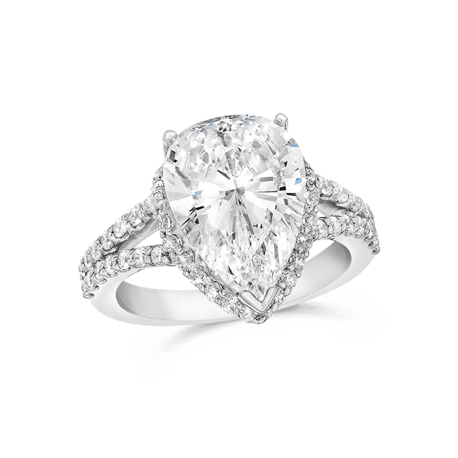 Pear Shape 5.0 Ct. 14K Ring