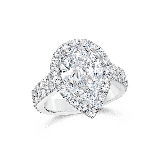 Pear Shape 4.0 Ct. 14K Ring