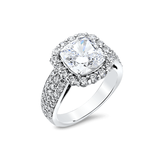 Cushion Cut 3.50 Ct. 14K Ring