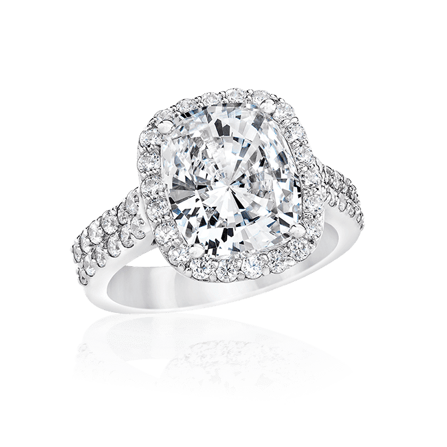 Oval Cushion 3.50 Ct. 14K Ring