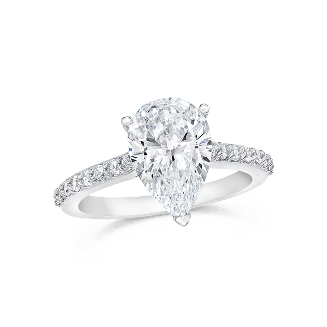Pear Shape 3.0 Ct. 14K Ring