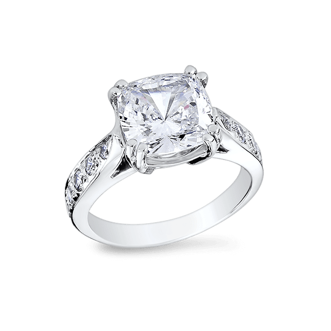 Cushion Cut 3.5 Ct. 14K Ring