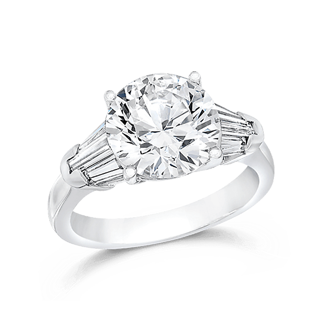 Round 4.0 Ct. 14K Ring