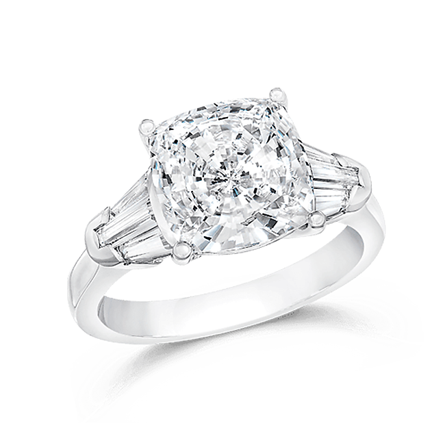 Cushion Cut 4.0 Ct. 14K Ring