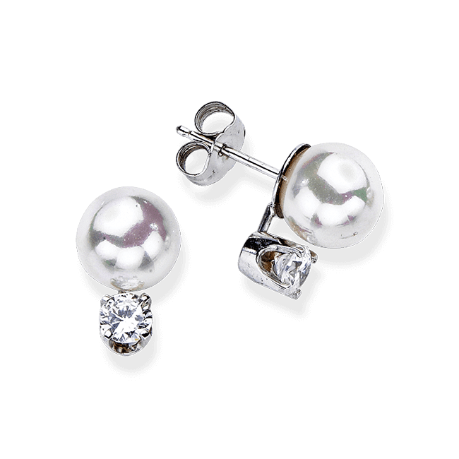 Pearl 8.0 mm, 14K Drop Earrings
