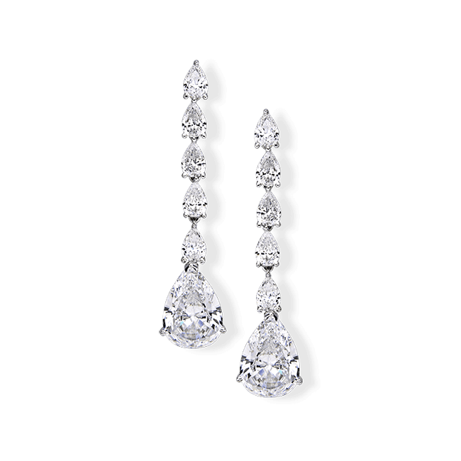 Pear Shape 15.0 Carat, 14K Dressy Earrings