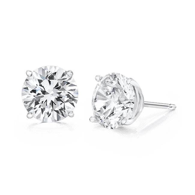 Cubic Zirconia (CZ) Stud Earrings in Yellow and White Gold Online from ...
