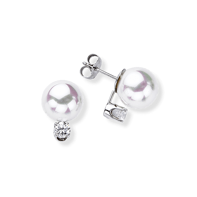 Pearl 10.0 mm, 14K Drop Earrings