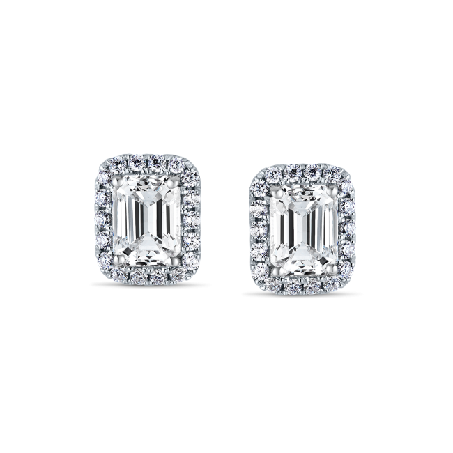 Cubic Zirconia (CZ) Earrings in Yellow and White Gold Online from ...