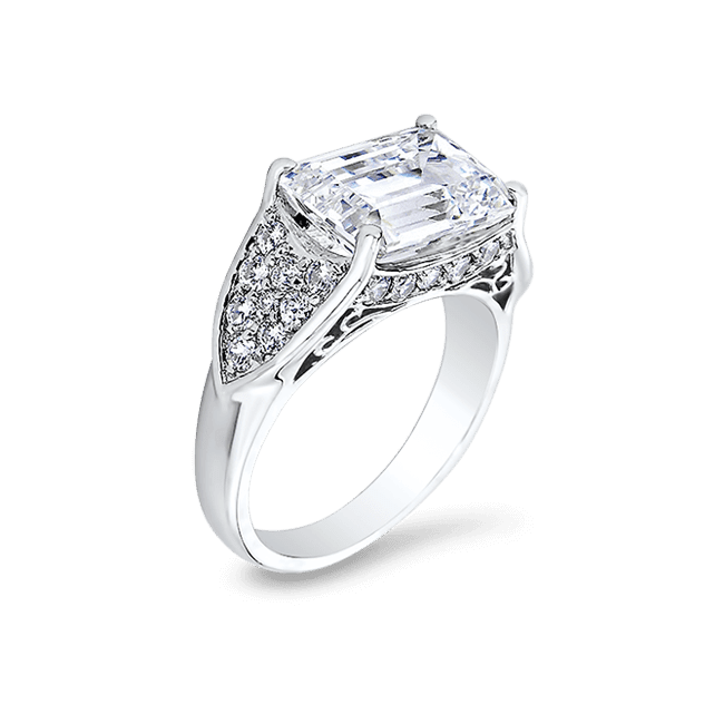 Emerald Cut 4.5 Ct. 14K Ring