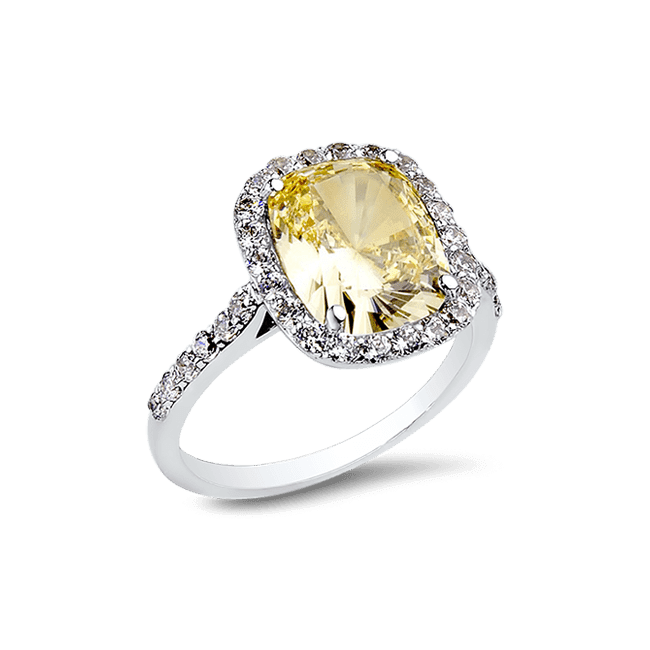 Oval Cushion 4.0 Ct. 14K Ring