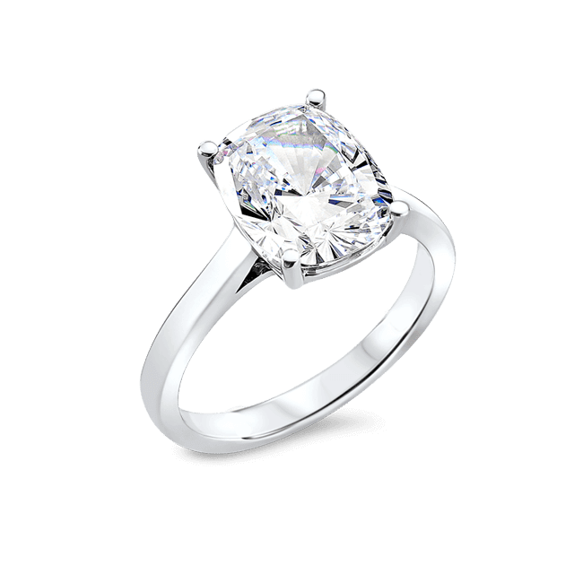Oval Cushion 3.0 Ct. 14K Ring
