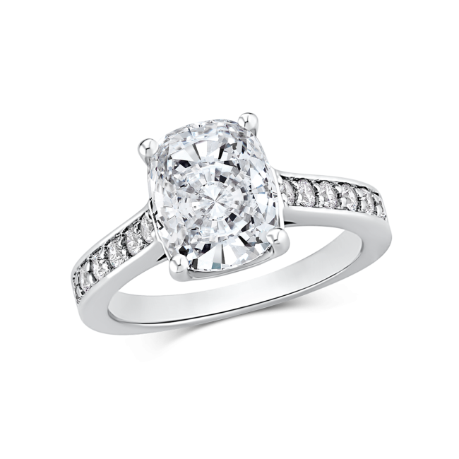 Oval Cushion 3.0 Ct. 14K Ring