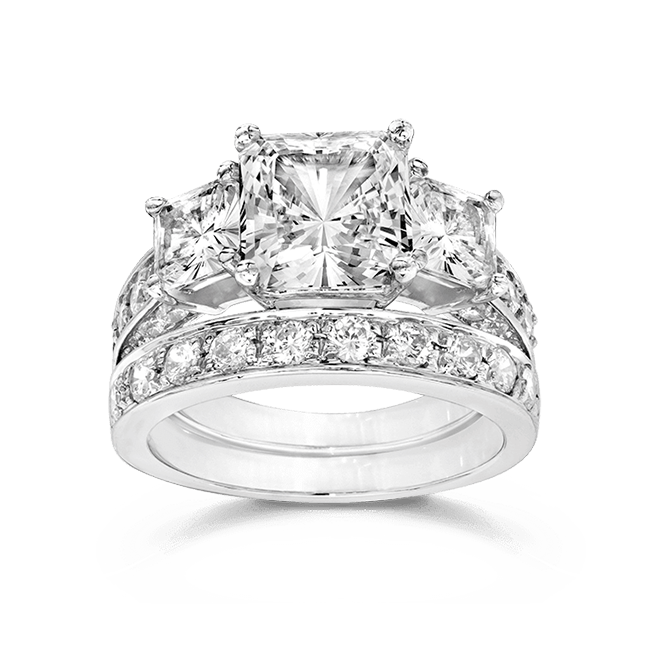 Princess Cut 2.5 Carat, 14K Wedding Ring Set