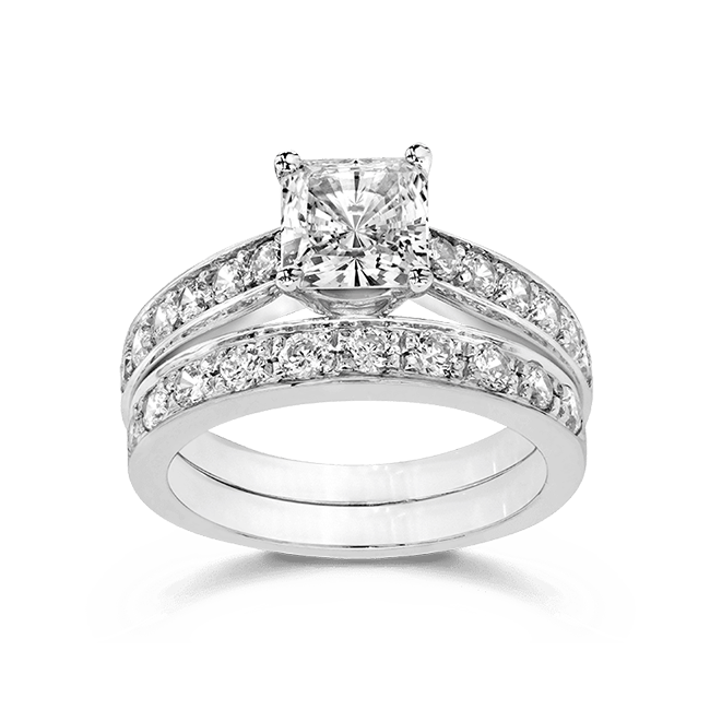 Princess Cut 1.25 Carat, 14K Wedding Ring set