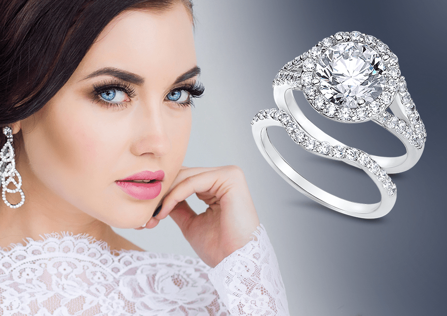 Cubic Zirconia Wedding Ring Sets