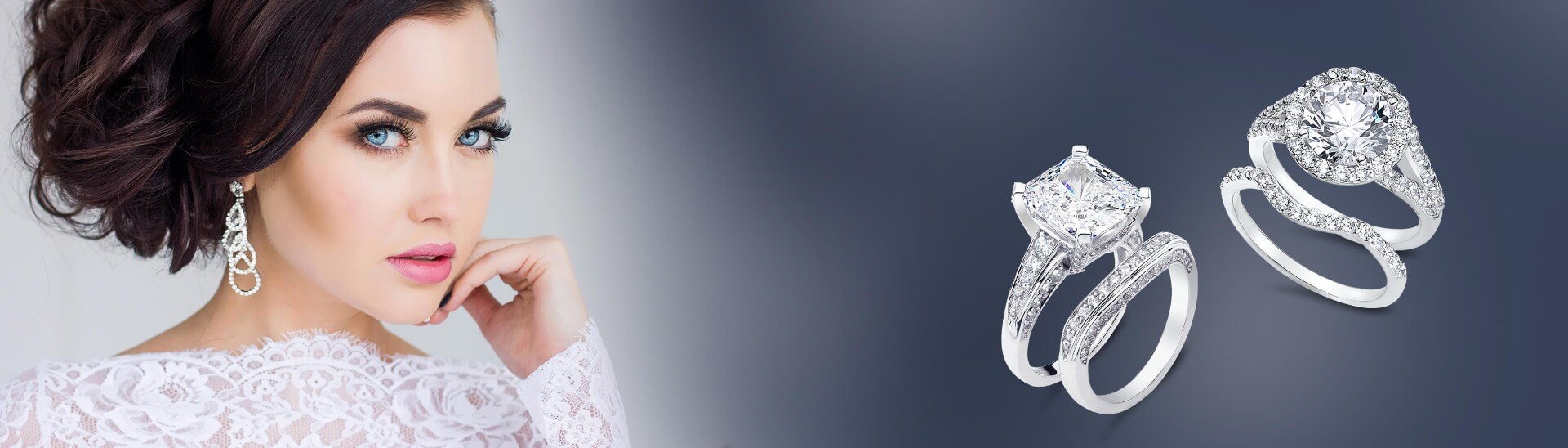 Cubic zirconia engagement ring sets deals