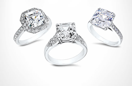 Best Asscher CZ Engagement Rings