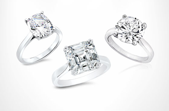 solitaire cz rings